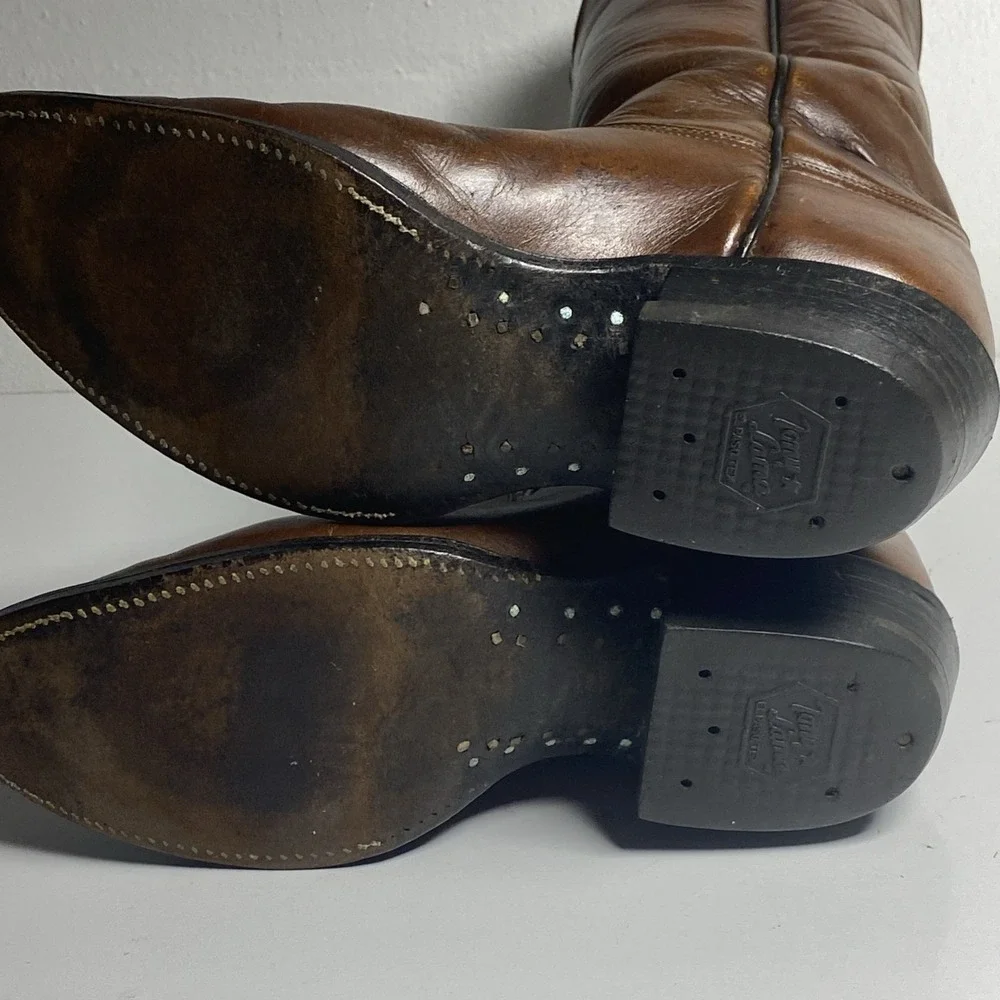 Tony Lama Vintage Women's Size 6.5D Brown Cognac Western Boot Cowgirl
